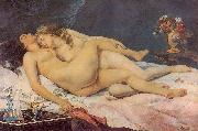 Gustave Courbet Le SommeilSleep oil painting artist